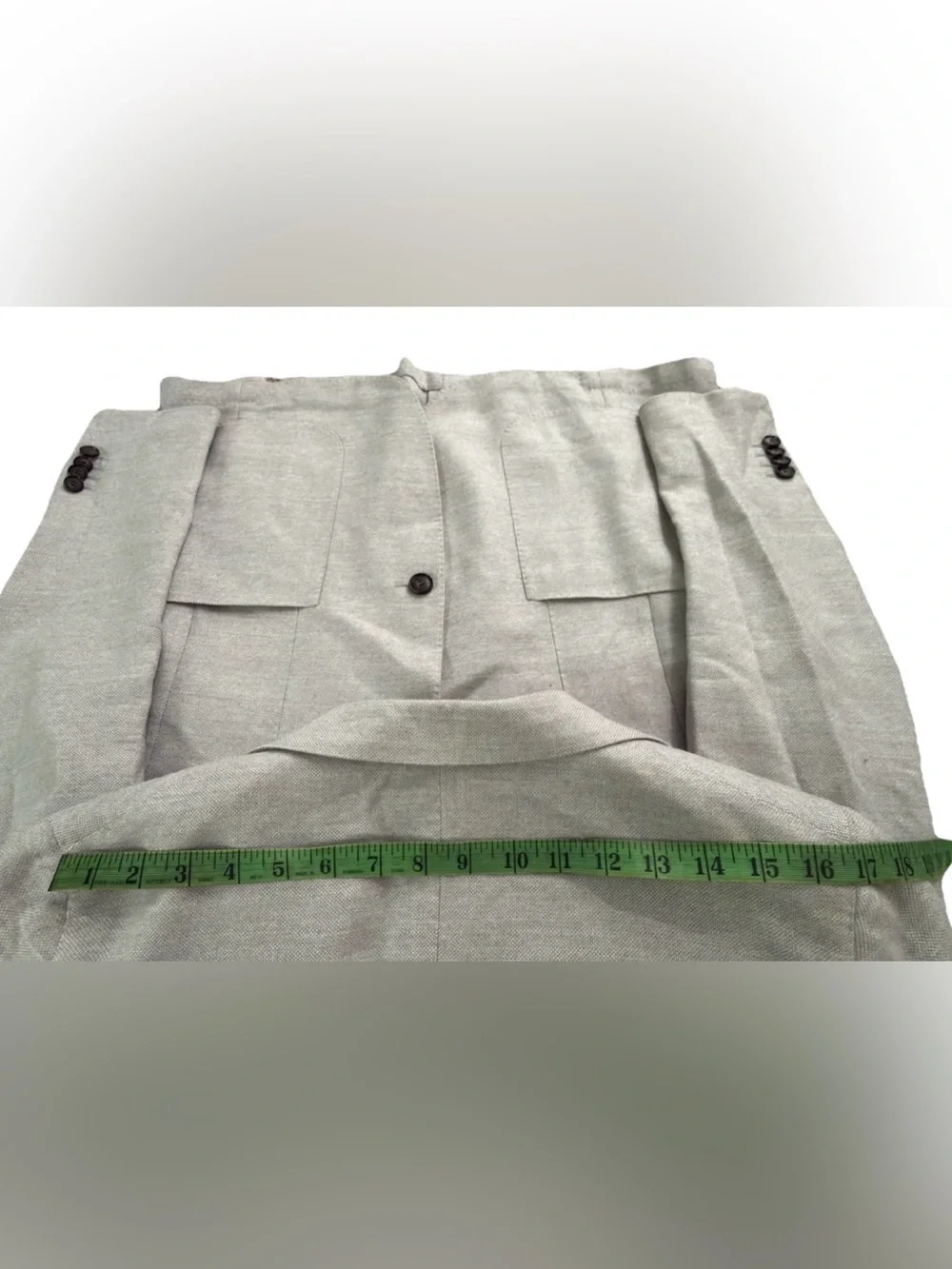 Suitsupply Light Grey Havana Patch HL Wool Sport Coat Size 36R  Angelico Fabric